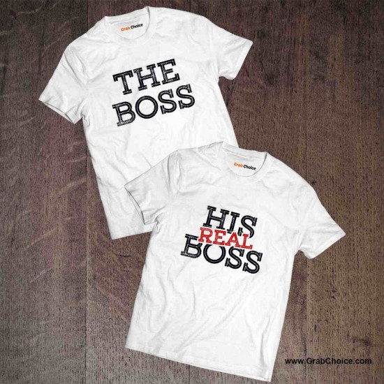 The Boss His Real Boss Couple T-shirt The Boss His Real Boss Couple T-shirt