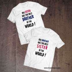 Best Brother Sister Quote Couple T-shirt