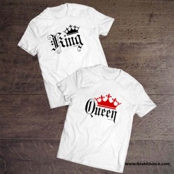 King Queen Couple T-shirt
