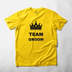 Team Groom T-shirt For Wedding Ceremony 01 - Round Neck